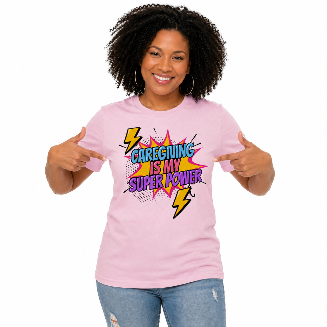 Caregiving Is My Super Power Graphic T-Shirt
