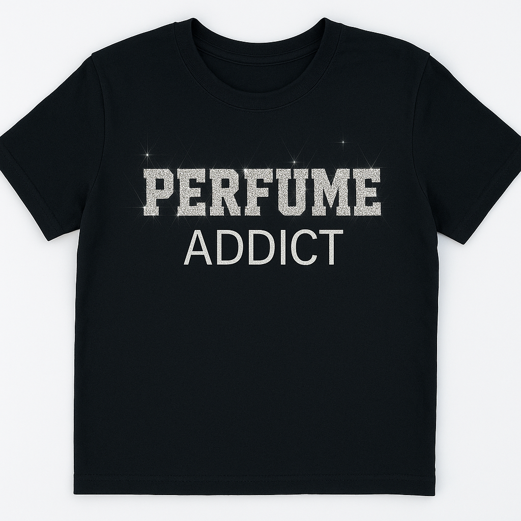 Perfume Addict Tee – Glitter Vinyl on Comfort Colors®